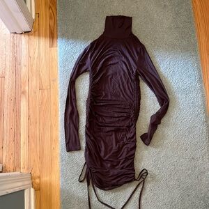 Forever 21 Women’s Size Small Brown Bodycon Dress long sleeves